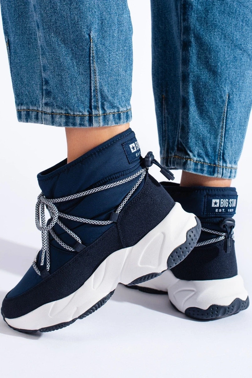 Botas de nieve de mujer azul oscuro... Botas de nieve de mujer azul oscuro...