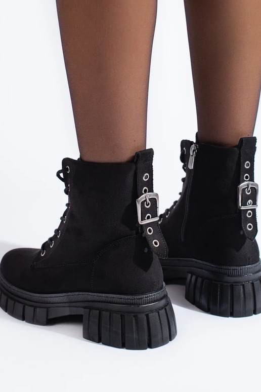 botas de ante con plataforma... botas de ante con plataforma...