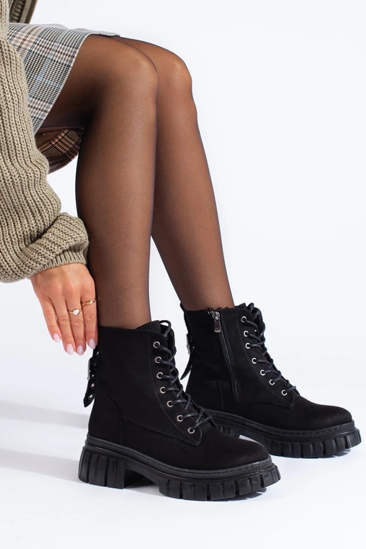 botas de ante con plataforma... botas de ante con plataforma...