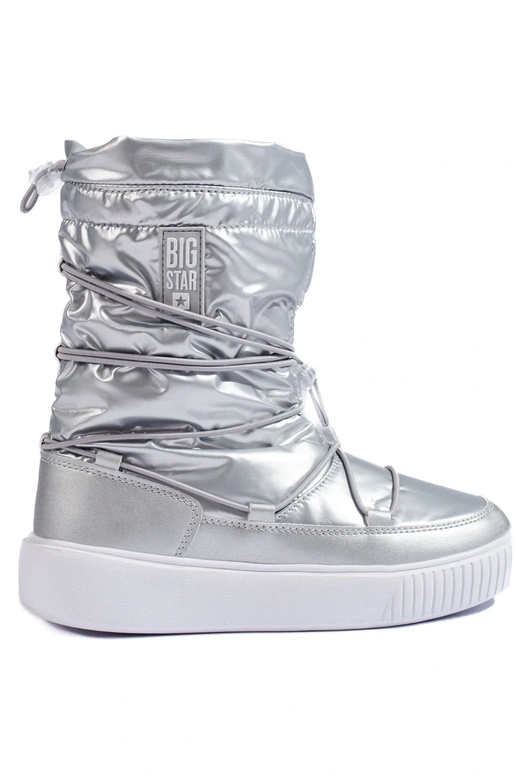 Botas de nieve plateadas con...