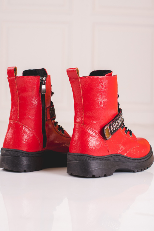 Botas niña Potocki con cristales Rojo
