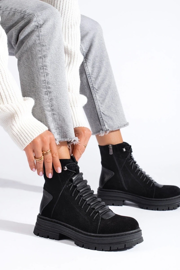 botas negras de cuero natural 2