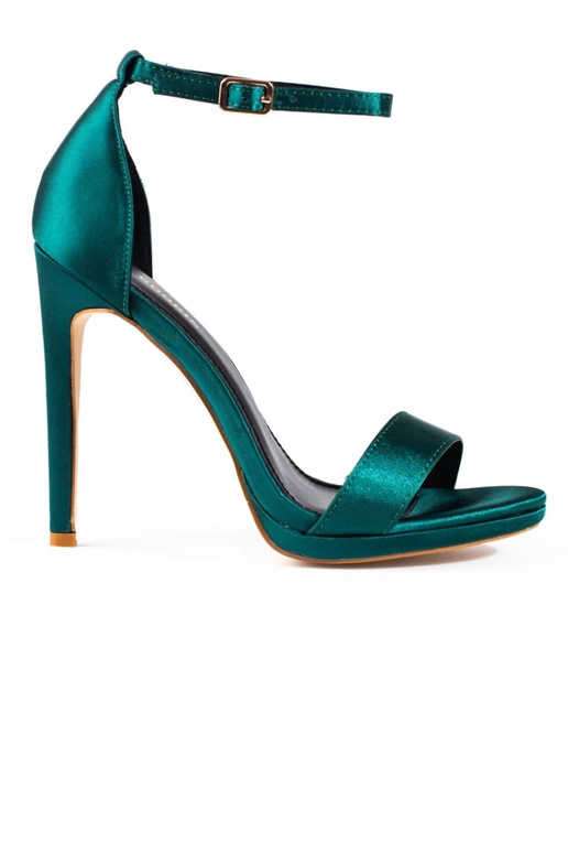 Sandalias verdes de tacón para mujer Sandalias verdes de tacón para mujer