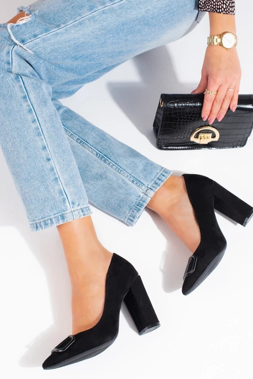 Zapatos tacón Vinceza ante negro Zapatos tacón Vinceza ante negro