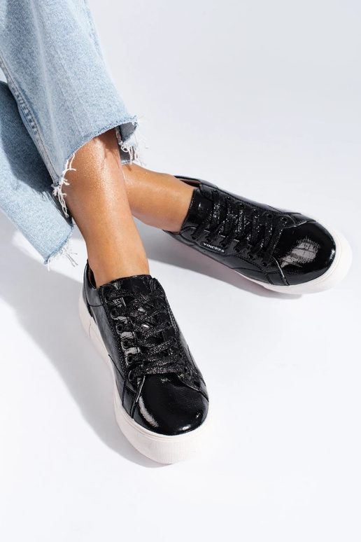 Botas de cuero negras para mujer Vinceza Botas de cuero negras para mujer Vinceza