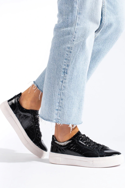 Botas de cuero negras para mujer Vinceza Botas de cuero negras para mujer Vinceza