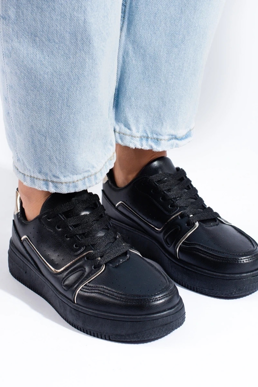 Zapatillas negras modelo zapatos con... Zapatillas negras modelo zapatos con...