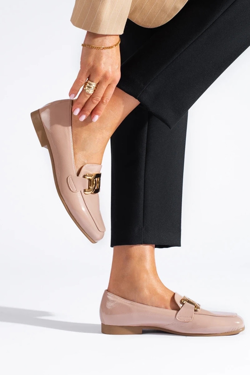 Botines de mujer efecto lacado rosa...