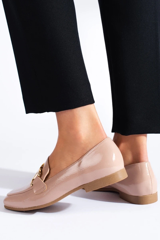 Botines de mujer efecto lacado rosa...