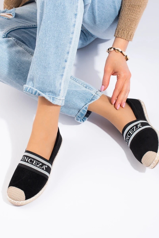 alpargata ante negro Vinceza