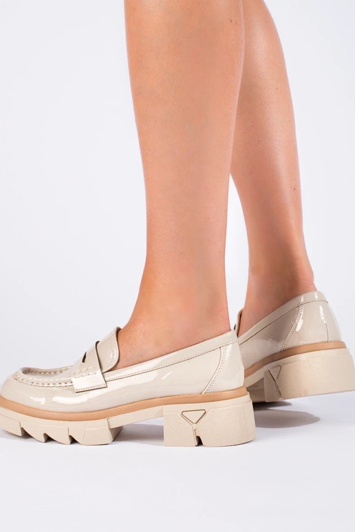 Mocasines beige con plataforma Shelovet Mocasines beige con plataforma Shelovet