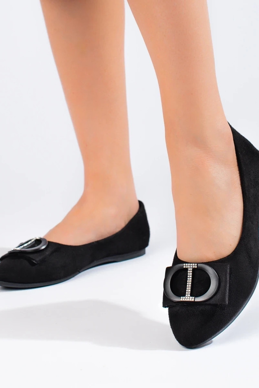 bailarinas de ante negro con hebillas... bailarinas de ante negro con hebillas...