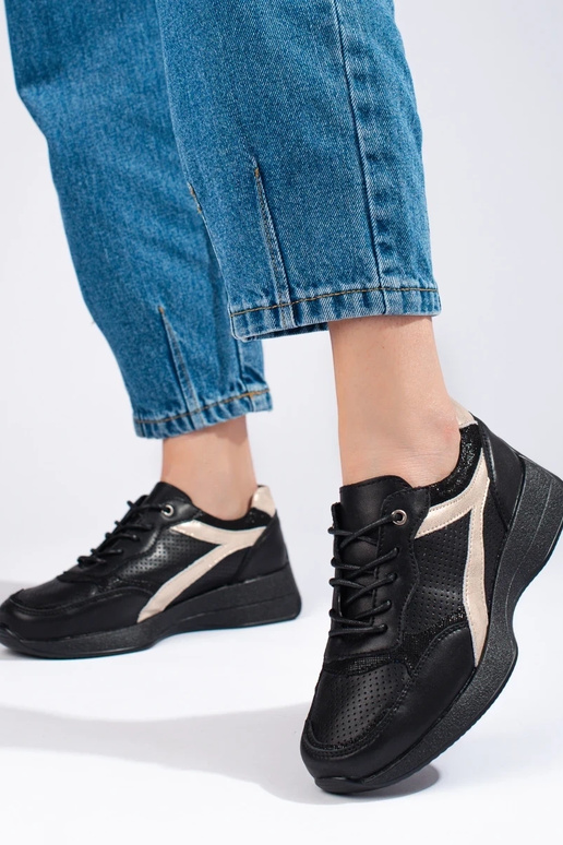 Zapatillas negras modelo zapatos con... Zapatillas negras modelo zapatos con...