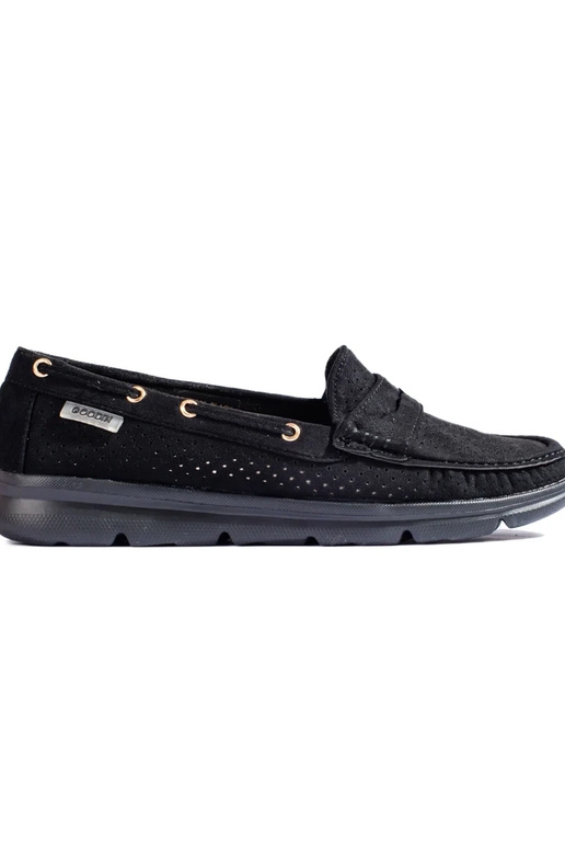 Mocasines Shelovet de ante negro