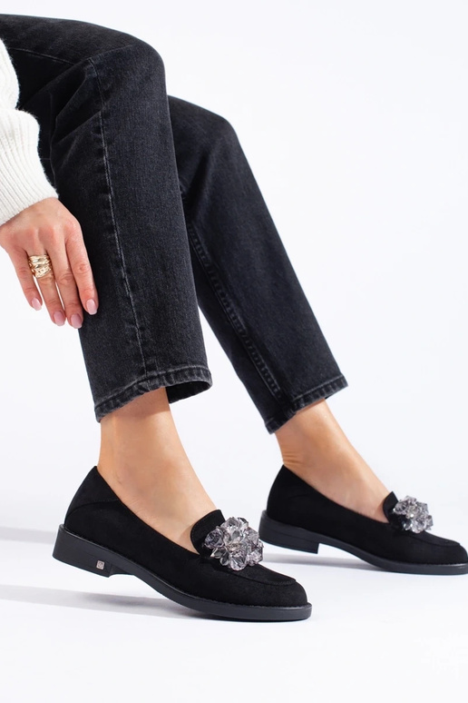 Mocasines de mujer Potocki de ante negro