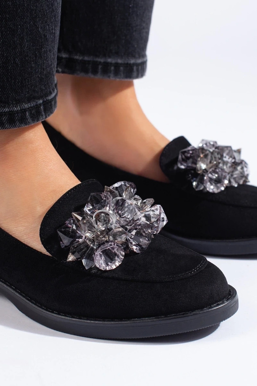 Mocasines de mujer Potocki de ante negro