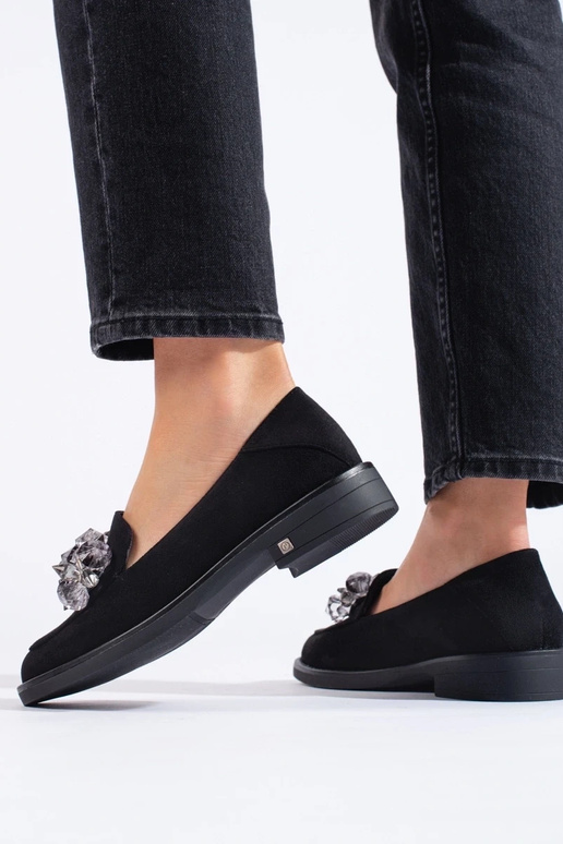 Mocasines de mujer Potocki de ante negro