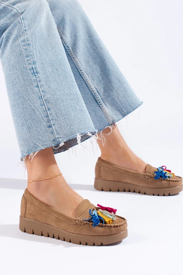 mocasines ante marrón boho... 2