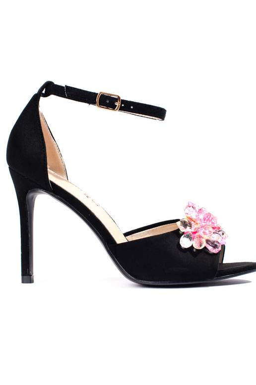 sandalias negras con tacón alto Shelovet sandalias negras con tacón alto Shelovet