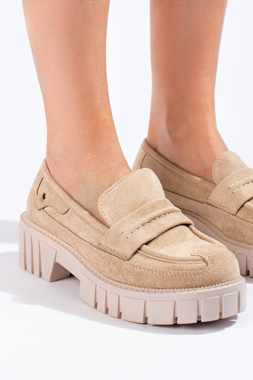 Mocasines beige en ante Shelovet