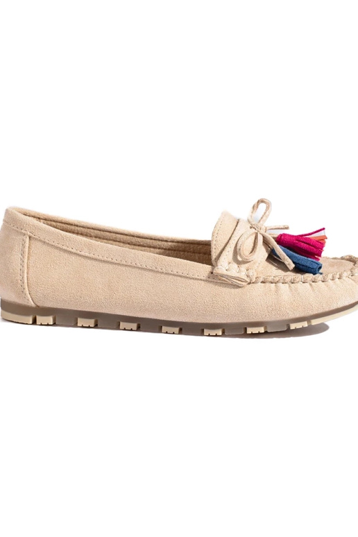 Mocasines boho ante beige Shelovet