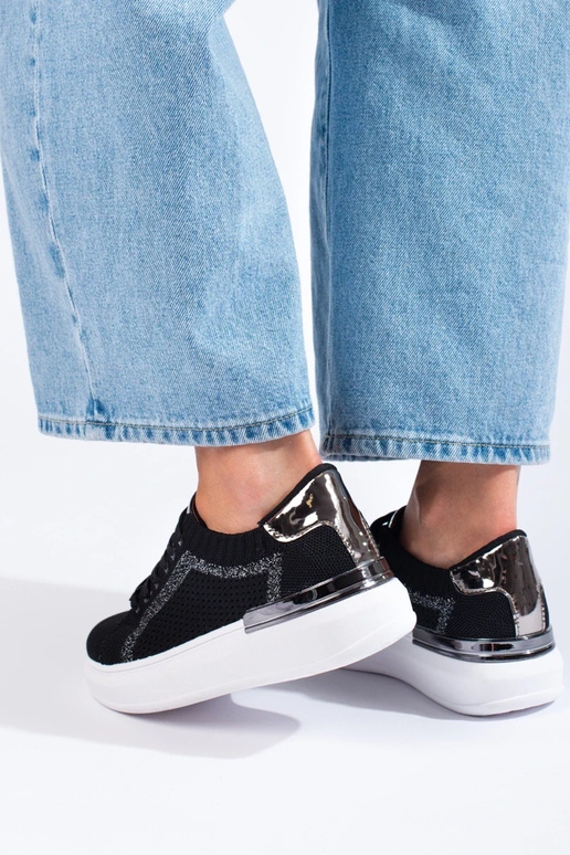 Zapatos textiles con plataforma...