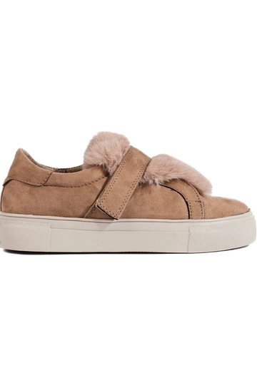 botas de ante beige con...