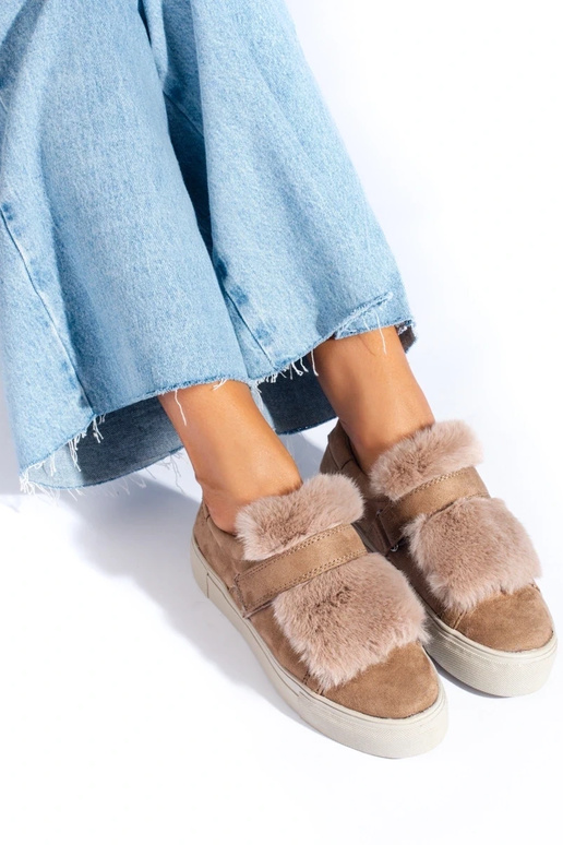 botas de ante beige con pelo Shelovet botas de ante beige con pelo Shelovet