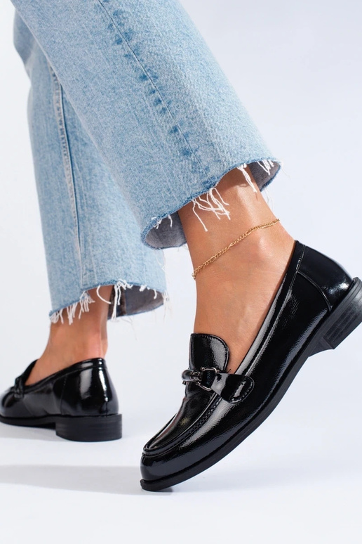 Mocasines efecto lacado en color...