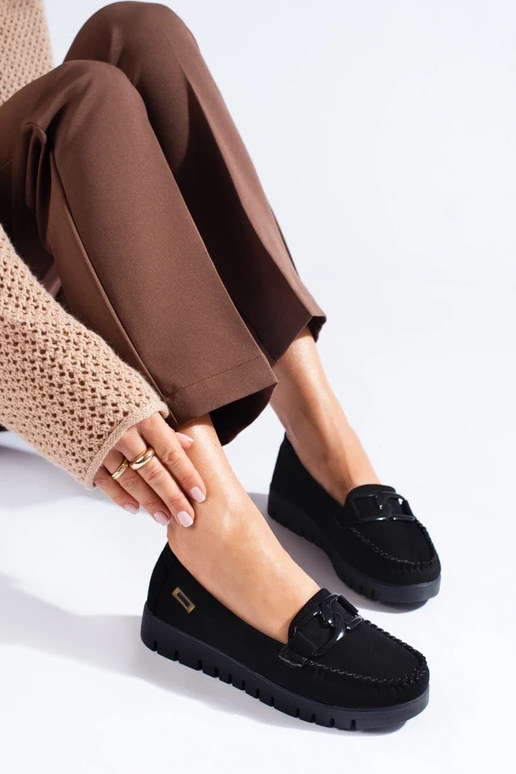 Mocasines Shelovet con tacón grueso...