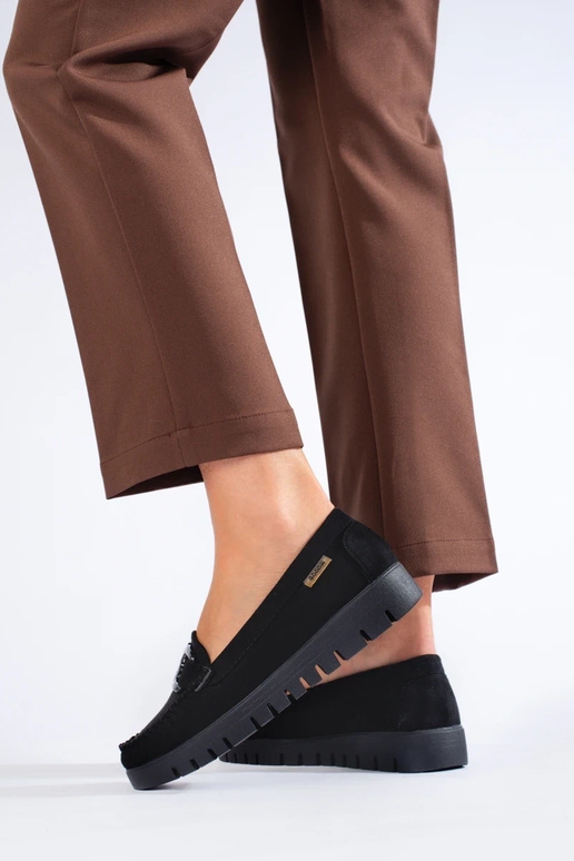 Mocasines Shelovet con tacón grueso...