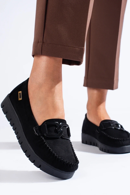 Mocasines Shelovet con tacón grueso...