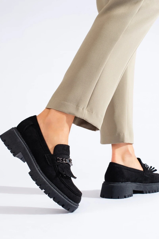 Mocasines de mujer Shelovet ante negro