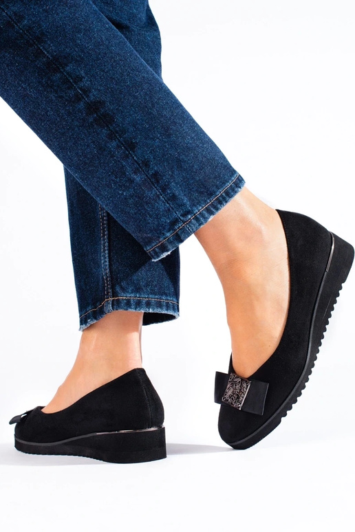 tacones altos ante negro Shelovet