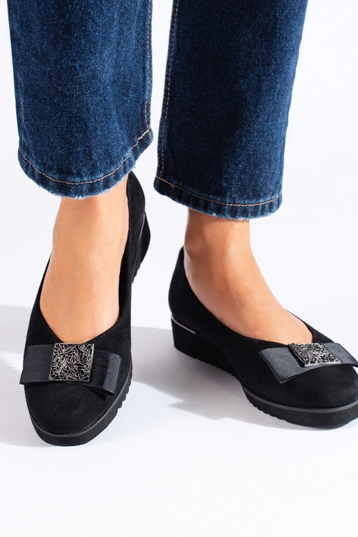 tacones altos ante negro Shelovet