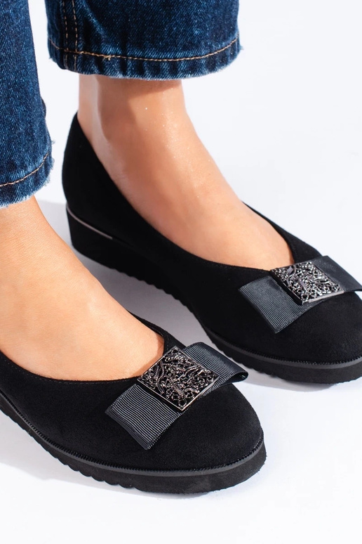 tacones altos ante negro Shelovet