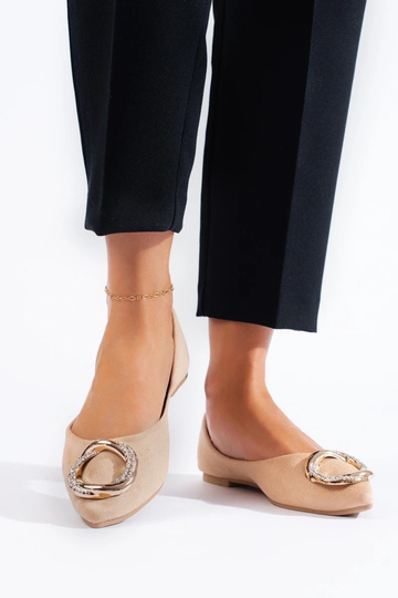 en ante beige bailarina... 2