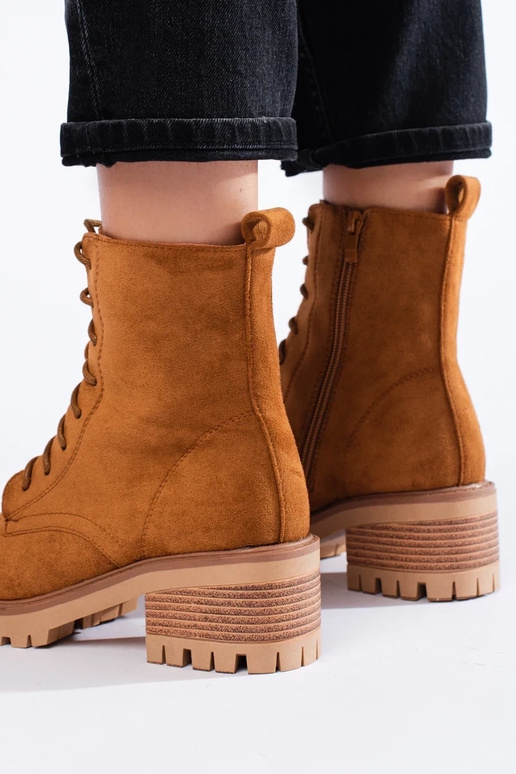 zapatos de mujer con cordones marrones