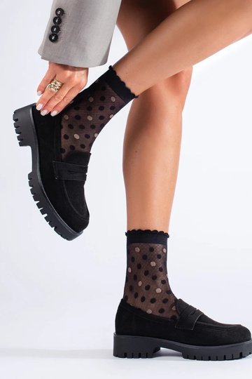 mocasines de ante con tacón... 2