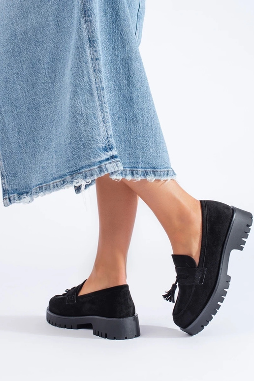 Mocasines de ante en color negro... Mocasines de ante en color negro...