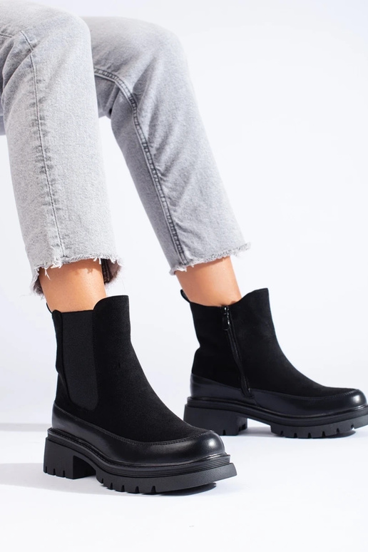 Botines Chelsea de ante negros Vinceza Botines Chelsea de ante negros Vinceza