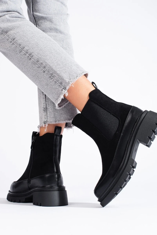 Botines Chelsea de ante negros Vinceza Botines Chelsea de ante negros Vinceza