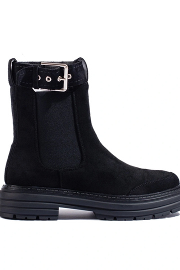 zapatos de ante negro con...