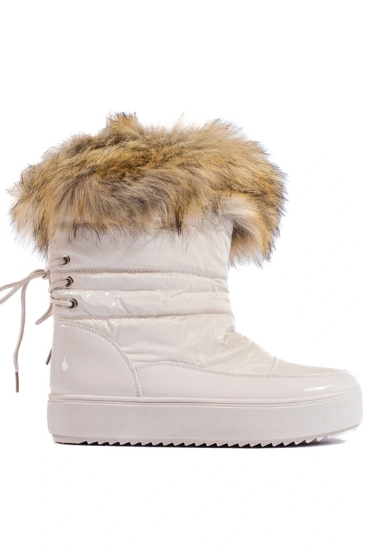Botas de nieve mujer color crema con...