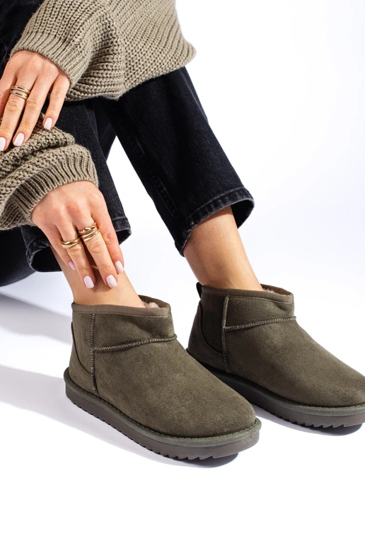 Botas de nieve de mujer caqui