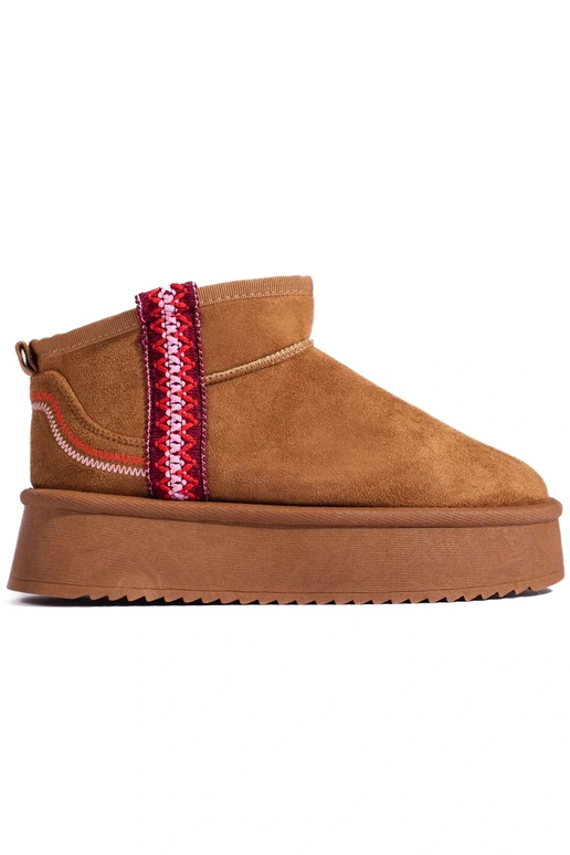 de ante Botas de nieve de mujer camel