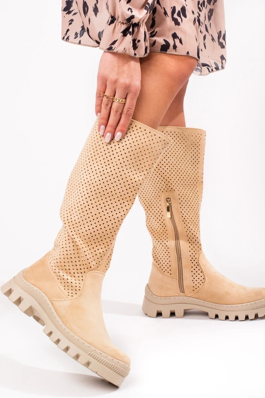 Botines Potocki de ante calado