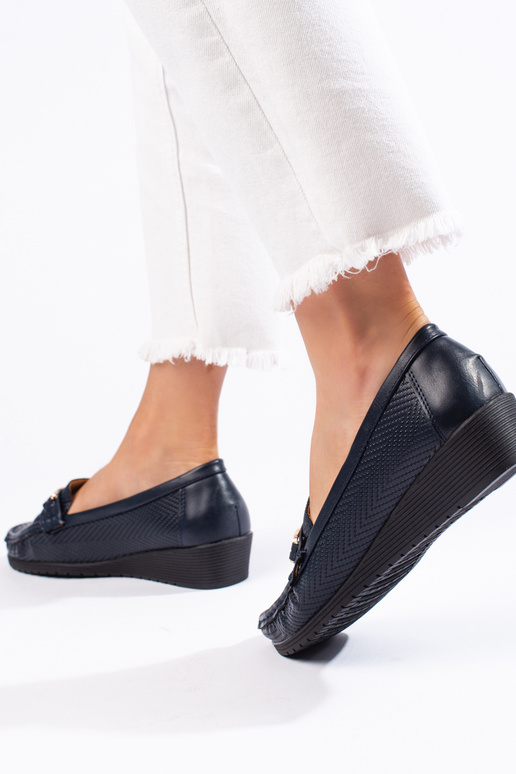 mocasines de mujer azul marino