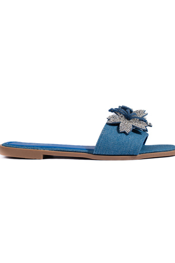 Zapatillas de material vaquero