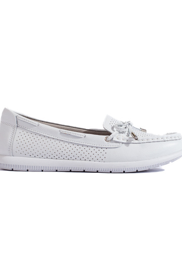 mocasines blancos de mujer